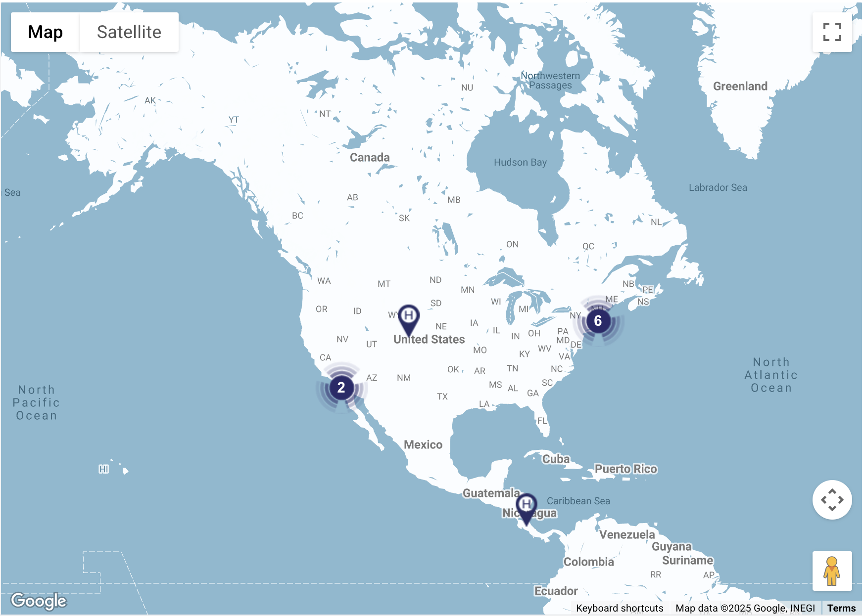 Hologic Locations Map