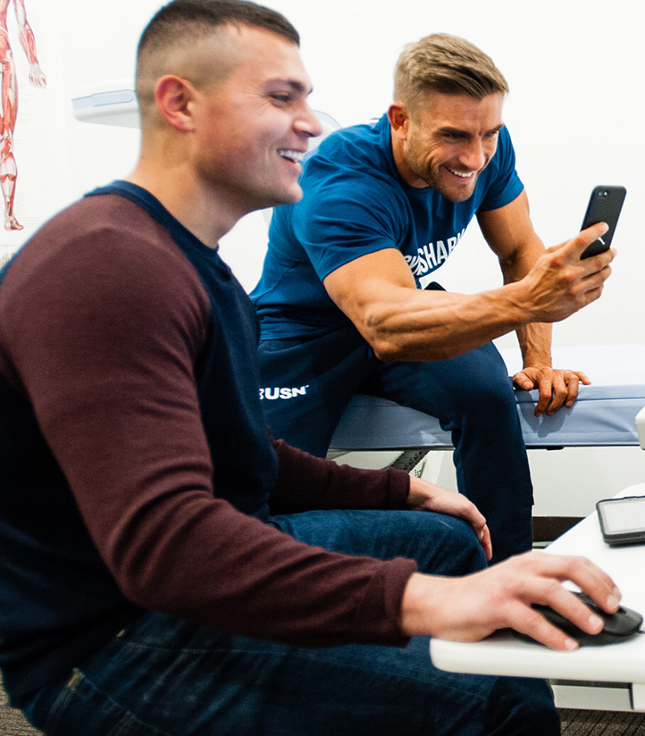 Dr. Wilson with DXA patient