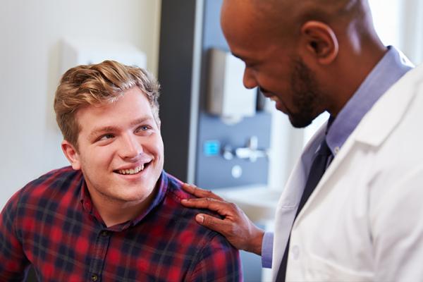 HCP chatting with patient