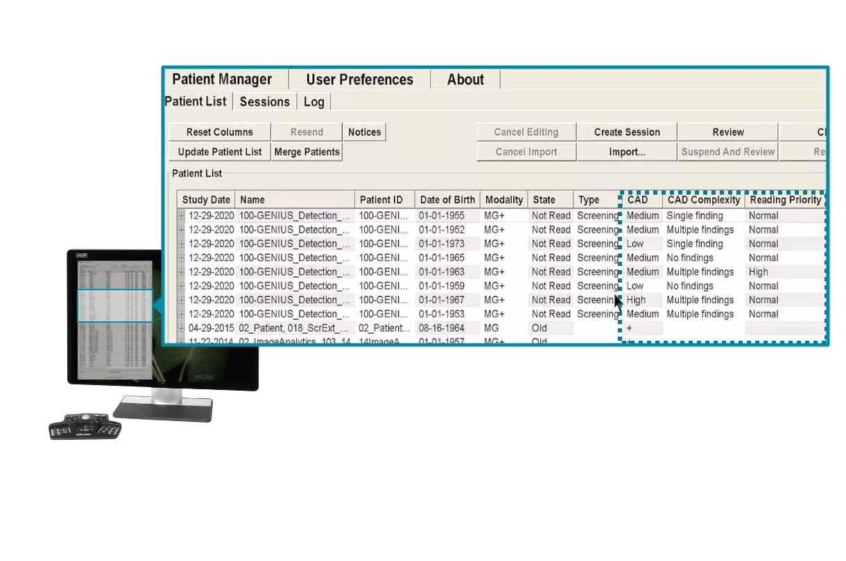 graphic showing software data enlarged