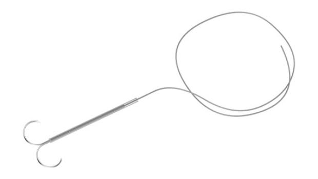 Surgery wire on white background