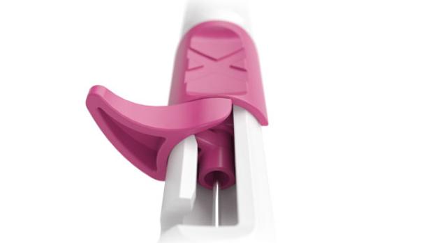 Surgery wire handle detail on white background